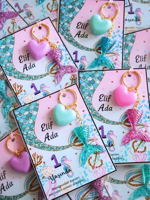 Kalpli Deniz Kızı Anahtarlık