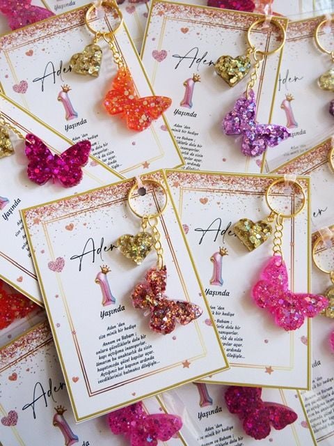 Kalpli Kelebek Anahtarlık