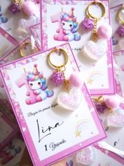 Ponponlu Kalp Anahtarlık