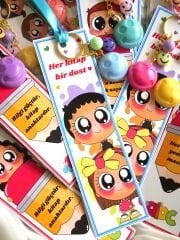 Gülen Yüz Kitap Ayraçlı Anahtarlık